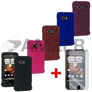  Amzer Silicone Skin Jelly Case 5 Colors Screen Protector 