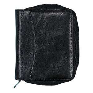  Universal Double Pocket Zip Leather PDA Case, Black  