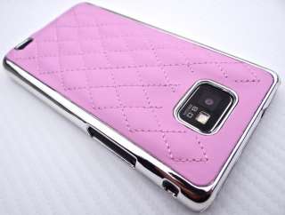 Samsung Galaxy S2 i9100 COVER hard CASE HÜLLE schale CHROM LEDER Look 