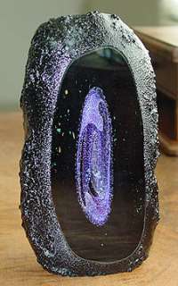 Signed STAFFORD Purple Andromeda Monolith Sculpture  