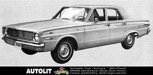 1966 Dodge Dart 270 4 Door Sedan Factory Photo  