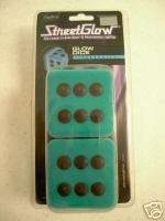 STREETGLOW 12 VOLT TURQUOISE LIGHTED HANGING DICE  