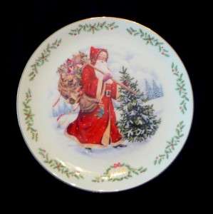 Lenox German Victorian Santa Plate 1992 Kris Kringle  