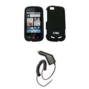  EMPIRE Black Rubberized Hard Case Cover + Car Charger (CLA 