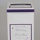 Personalised Butterfly Wedding Post Box Plum Purple