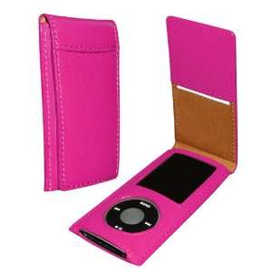   Pink Leather Case for Apple iPod Nano 5G Cell Phones & Accessories