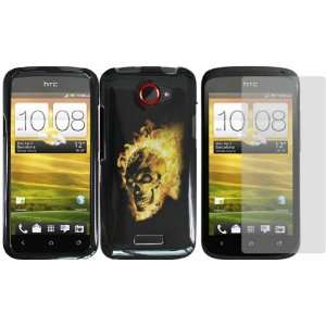  Fire Skull Design Hard Case Cover+LCD Screen Protector for 