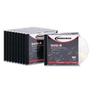 Innovera 46809   DVD R Discs, 4.7GB, 16x, w/ Slim Jewel Cases, Silver 