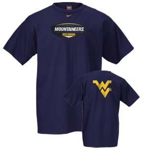  Nike West Virginia Mountaineers Navy University T shirt 