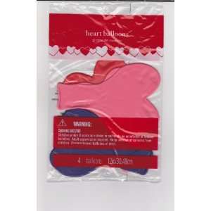 Red/Pink/Purple Heart Shaped Balloons  Toys & Games  