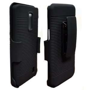 Black Belt Clip Holster Case Shell for LG VS920 Spectrum / Revolution 