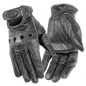  River Road Outlaw Vintage Leather Womens Motorcycle Gloves 