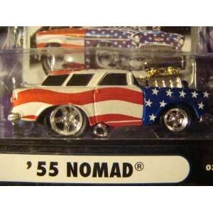 Muscle Machines Nomad 1955 Red White Blue & rubber tread 2003 scale 1 