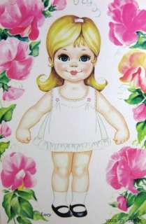 Vintage Uncut 1969 Flower Girl Paper Dolls Rand McNally  