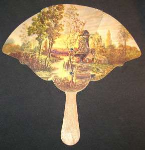 Antique Advertising Paper Fan 1930s Funeral Home Ohio  