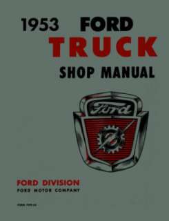 1953 FORD TRUCK Shop Service Repair Manual Book  
