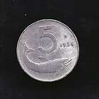 World Coins Italy 5 Lire 1954 Coin KM # 92