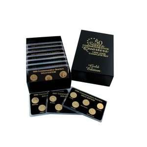  1999 to 2008 24 Karat Gold Quarter Set   Philadelphia Mint 
