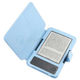   Leather Pouch Skin Case Cover Wallet For  Kindle 3 3G keyboard