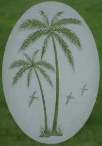 8x12 PALM TREES Window Decal Glass Cling Tropical Decor  