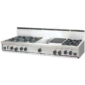   Cooktop Natural Gas Cooktop With Griddle And Charbroiler, 60 Inch