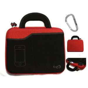 Red Laptop Bag Hard Case for 10 inch Acer Iconia Tab A500 10S16u, A500 