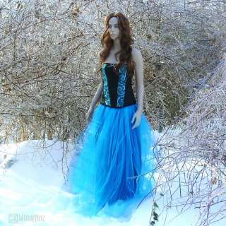 Turquoise Blue Formal Prom Wedding Tulle Skirt Bride  