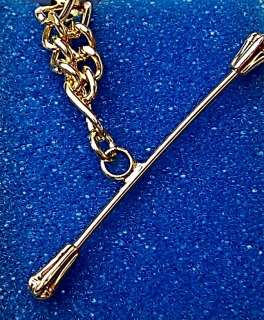 BATON TWIRLING GOLD BRACELET, LINK CHAIN WITH BATON CHARM, 8 GREAT 