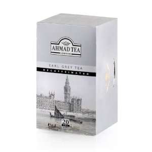 Ahmad Tea Decaffeinated Earl Grey Tea   Box of 20 Tea Bags