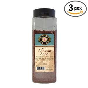 Spice Appeal Annatto Seed Whole, 16 Ounce Jars (Pack of 3)