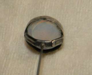 Antique Victorian Sterling Silver Moonstone HatPin Hat Ornament  