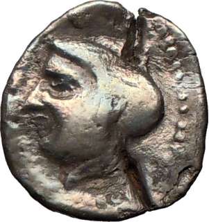 Sinope in Paphlagonia 365BC Nymph Sea eagle on Dolphin Ancient Silver 