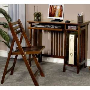   Ashland Rich Espresso Computer Desk with Chair (2 Piece) Set: Office