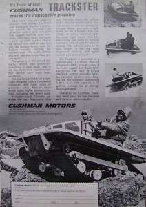 1970 CUSHMAN Motors TRACKSTER ATV PRINT AD Lincoln NE  