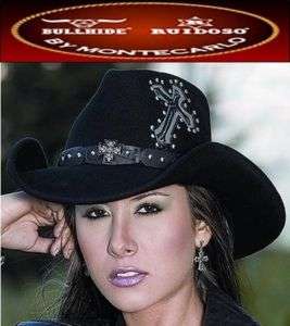   Bullhide STATE OF MIND Wool Western Cross Cowboy Hat Black NEW  