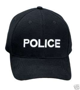 ROTHCO LOW PROFILE BLACK POLICE BASEBALL CAP COTTON  