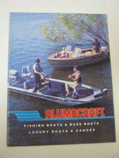 Alumacraft 1980s vintage Fishing Bass Luxury Boat Canoe Sales Catalog 