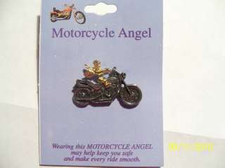 Guardian Angel Biker Motorcycle Jacket Coat Pin Brooch  