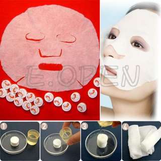 100Pcs Skin Care DIY Face Facial Compressed Mask Paper  