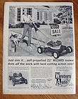 1962 Western Auto Lawn Mower Ad 22 Wizard Mower