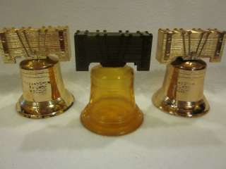 Lot of 3 Vintage Avon Liberty Bells Perfume Bottles  