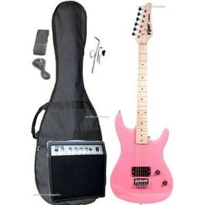  Pink Viper Electric Guitar with 10W Amp., Gig Bag Case 