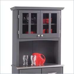 Home Styles Buffet of Buffets Small 2 Door Hutch in Gray Finish 