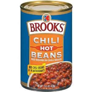 Brooks Hot Chili Beans 15.5 oz  Grocery & Gourmet Food