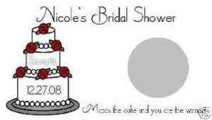 Personalized Wedding Cake Bridal Shower Scratch Off  