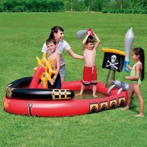 Bestway   Pirate Ship Play Pool & Super Sprayer Cannon:  