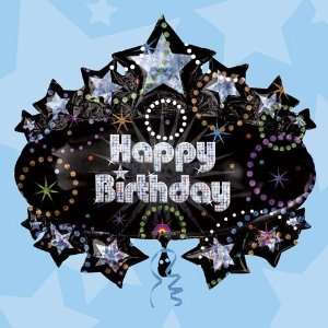   Time To Party Marquee Super Shaped Mylar Birthday Party Balloon: Toys