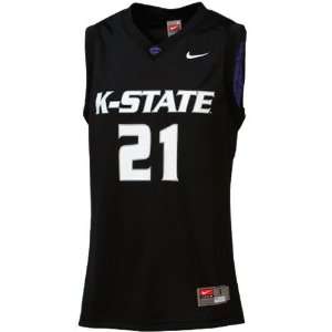  Nike Kansas State Wildcats #21 Black Replica Basketball 