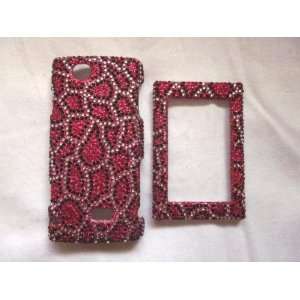  Leopard Hot Pink BLING COVER CASE SKIN 4 Sharp Fx Cell 