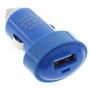  Blue USB Car Charger Cigarette Lighter Adapter 